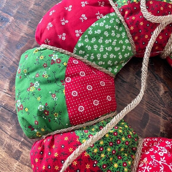 Handmade Cottagecore Fabric Wreath 17” - Picture 8 of 8